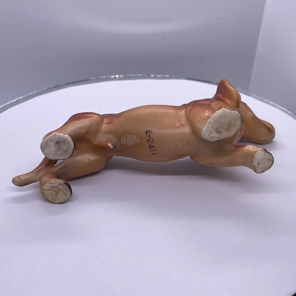 Dachshund porcelain vintage figurine.